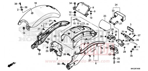 REAR FENDER CMX500AH de 2017